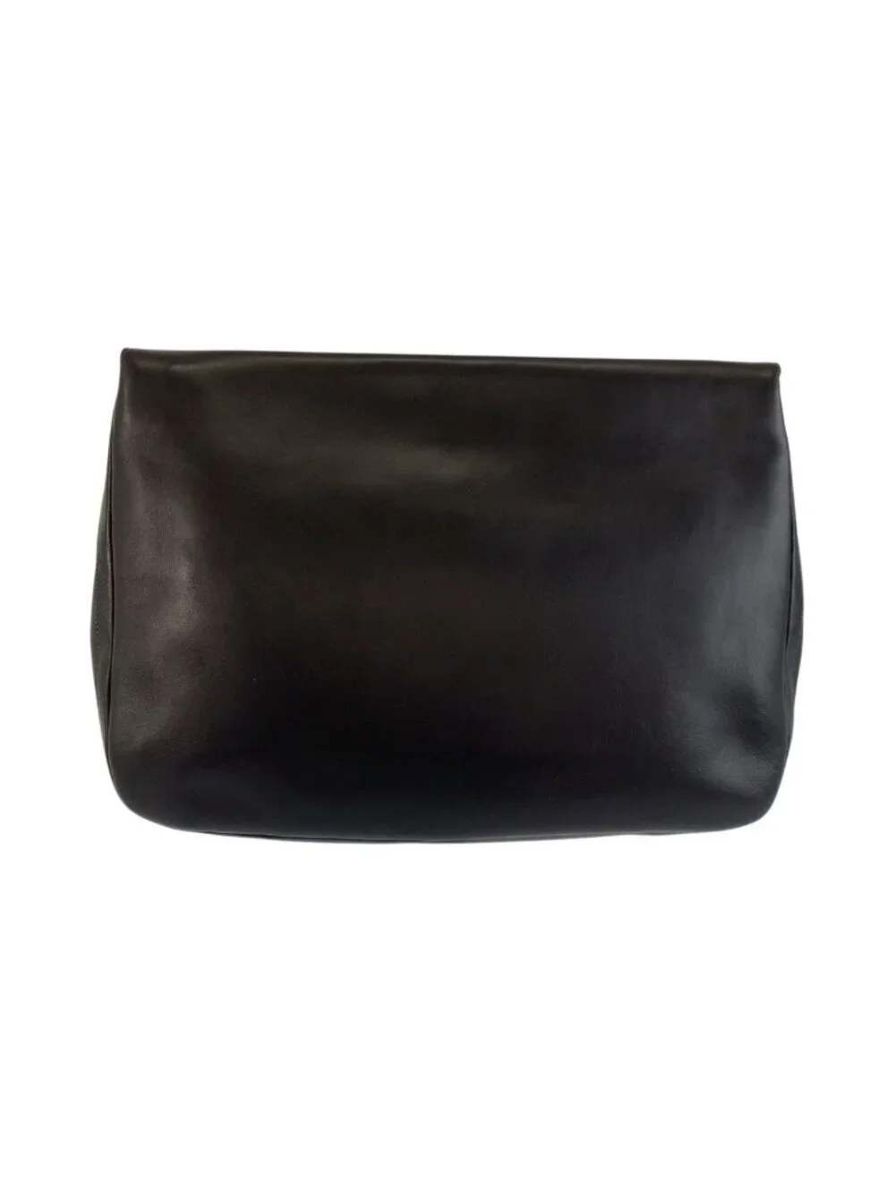 Gucci Interlocking Black Gunmetal Leather 004 406 Clutch